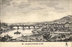 CPA Le pont de Neuilly en 1830