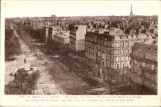 CPA Neuilly sur Seine Panorama rore Paris Perspective of Avenue of Rolls