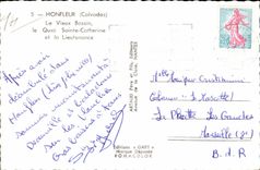 CPA Honfleur (Calvados) Le Vieux Bassin le Quai Sainte Catherine et la Lievtenance