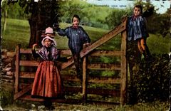 CPSM La Normandie Pittoresque Folklore Enfants