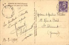 CPA La Pointe du Raz (Finistere) L Eperon et le phare de la Vieille