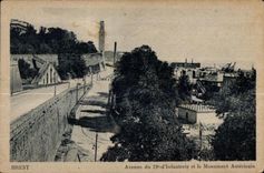 Brest - Avenue du 19 d Infanterie et le Monument Americain - CPA