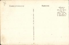 CPA Env Low Auray Relief of the Mausoleum Madam the Duchess Annountime posing the first stone of the Mausoleum