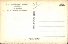 Sainte Anne Auray - the Basilica and the Miraculous Fountain - CPSM