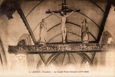 CPA Lampaul (Finistere) the Large Beam Sculptee (XVII century)