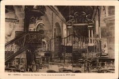 CPA Carnac INterleur of Church Arches