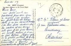 CPA Brest Le Vieux Chateau Vu du Cours Dajot