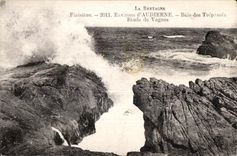 CPA Audierne Brittany Finistere Bay of the Departeds Details of Waves