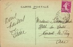 CPA Belle Island at sea Anse of Port Cotton by storm Flocons foams