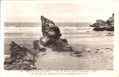 CPA Belle IIe at sea Tete of Clown has Port Giving (Visit by the corresponding Coaches of the P O)