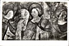 CPSM Kernascleden (Morbihan) Frescos the XV century old Details of the Troughs musicians