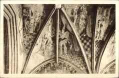 CPA Kernascleden Detail of the carocieristiques Frescos of the Chorus One of the whole of the old painting