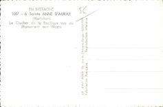 CPSM In Brittany 1087 has Sainte Anne Auray (Morbihan) the Bell-tower of the Basilica seen of the War memorial