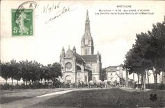 CPA Anne Auray Morbihan Gardens Scala Sancta and Basillque