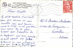 CPSM en Bretana Vannes (Morbihan) vista junto de las paredes y de las lavanderias automAticas viejas