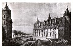 CPA Josselin (Morbihan) el castillo despues de un grabado viejo