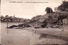 CPA Pornic (the Loire-Inf) the City and the Beach of Handle to Rabbits