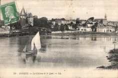 CPA Pornic the Castle and the Quay Boat