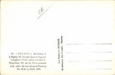 CPA Pontivy (Morbihan) Church St Joseph in the Lenglier Public garden