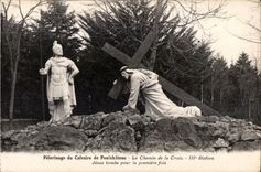 CPA Pelerinage of the Martyrdom of Pontchateau the Way of Cross III Jesus Station fall for the first time