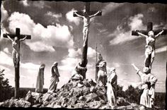 CPA Calvaire Of Bridge-Castle (the Loire Atiantique) the Way of Crosses 117 XII Jesus Station dies on the Cross