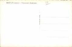 CPA Brest (Finistere) monument americain
