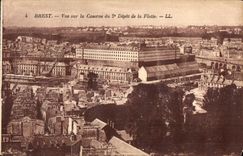 CPA Brest vue sur la caserne du 2 depot de la flotte