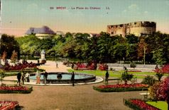 CPA Brest la place du chateau