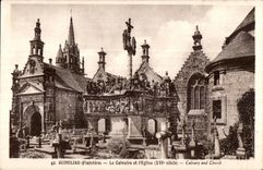 CPA Guimiliau (Finistere) Le Calvaire et l Eglise (XVI siecle) Calvary and cburcb)