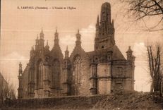 CPA Lampaul (Finistere) L Abstde et l Eglise