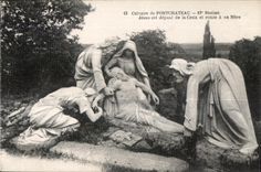 CPA Calvaire of Pontchateau Jesus is demounting of the Cross and given His/her Mother has