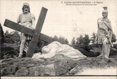 CPA Calvaire of Pontchateau Jesus fall for the third time