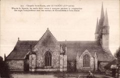 CPA Chapelle Saint Fiacre pres Le Faouet (XV siecle) D apres la legende les outils etant venus a manquer pendant la cons