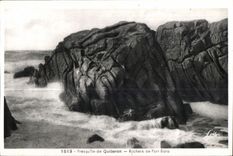 CPA Presqu ile de Quiberon Rochers de Port Bara