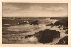 CPA Presqu ile de Quiberon La Cote Sauvage Cote Bretonne