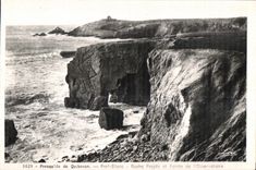 CPA Presqu ile de Quiberon port Blanc Roche Persea et pointe de l Observatoire