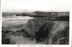CPA Presqu ile de Quiberon Port Blanc Roche Percee