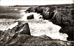 CPA Quiberon Effet de Vagues a la Roche Sanglante