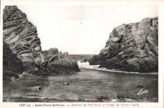 CPA Quiberon Bis Saint Pierre Rochers de Port Bara et Plage de 