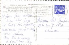CPA Quiberon Presquile Cotes De Bretagne Entre Port Pigeon et Port Blanc