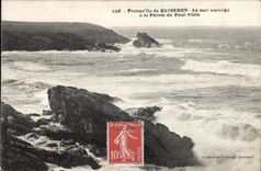 CPA Presquile de Quiberon La mer Sauvage a la pointe de Poul Plate