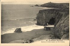CPA Quiberon (Morbihan) Rochers et Observatoure de Port Blance