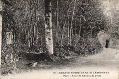 CPA Abbay nuestra senora del parque Allee de Langonnet de la manera de cruz