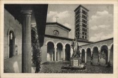 CPA Die Friedenskirche in Sanssouci links Eingang zum Mausoleum