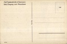 CPA Die Friedenskirche in Sanssouci links Eingang zum Mausoleum