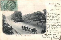 CPA London Rotten Row Hyde Park Horse Horse