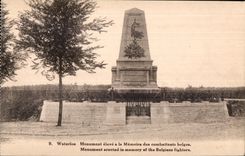 CPA Waterloo Monument raised with the Memory of the Belgian Combatants