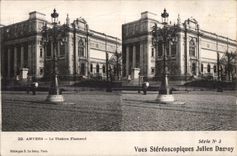 CPA Amberes el teatro flamenco Julien estereoscopico visto serie Damoy