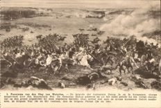 CPA Panorama van den Slag van Waterloo Of brigude DER kurassiers Donop Militaria