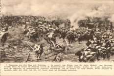 CPA Panorama van den Slag van Waterloo Of cross-section S van Kruze van Sir Hake Halkett van Maitaind houden stand in Militaria